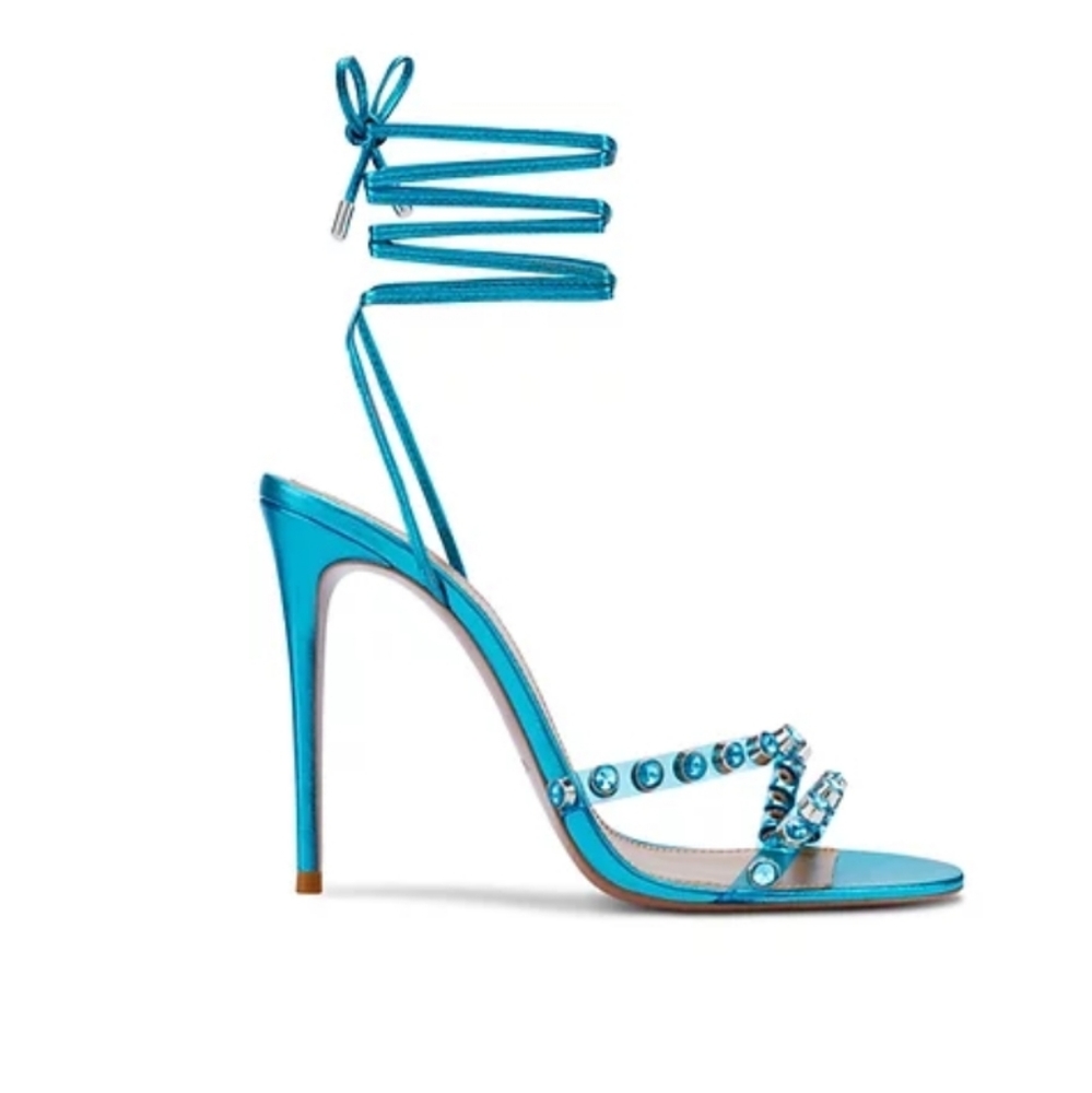 Elegant Blue Strappy Heels